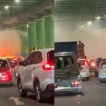 Dwarka Expressway: एयरपोर्ट टनल में धू-धू कर जली कार, धुएं से भरी पूरी सुरंग; बड़ा हादसा टला | Gurugram-Delhi Dwarka Expressway airport tunnel Car catches fire while moving accident averted.